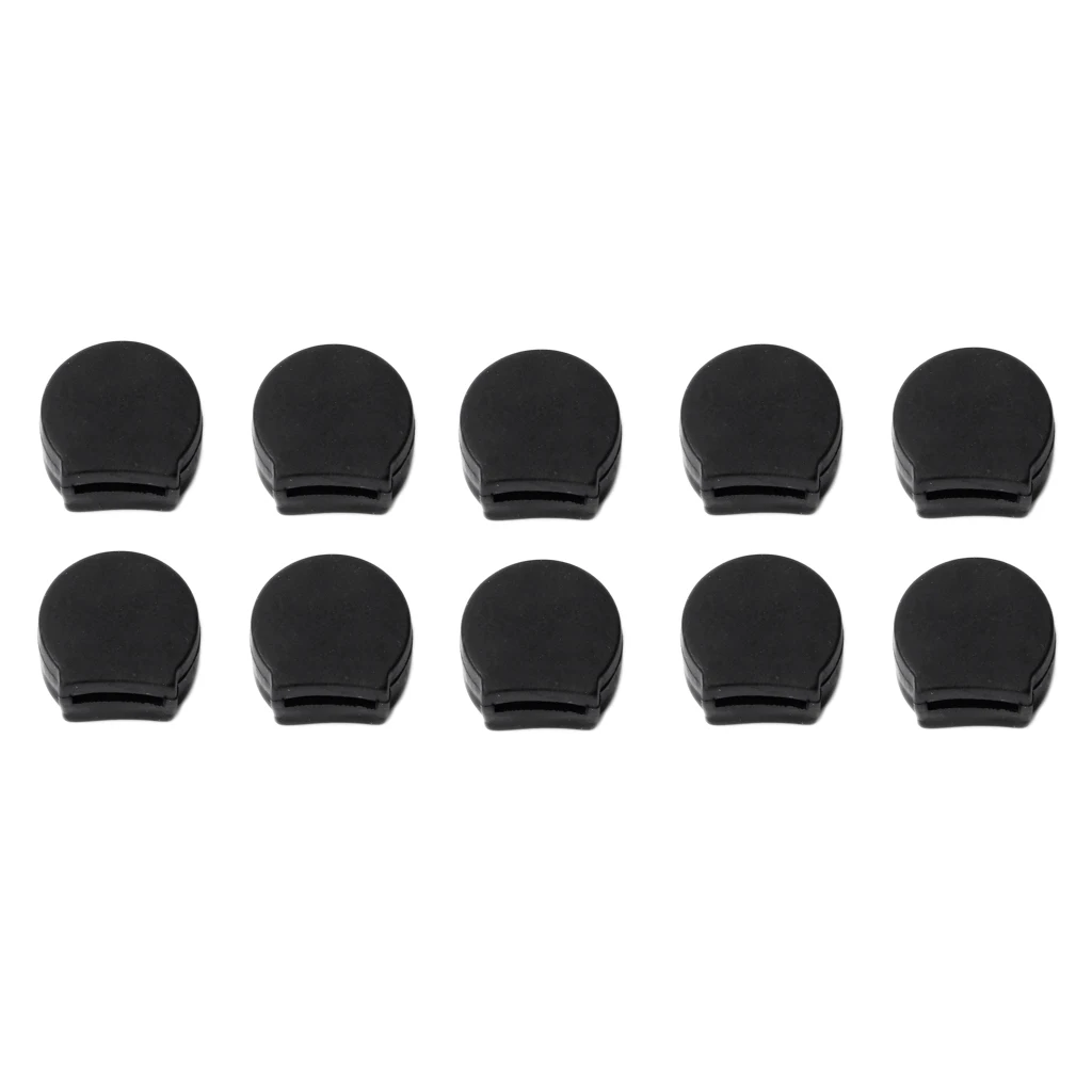10 Pieces Black Rubber Finger Cover Thumb Rest Cushion Woodwind Accessory