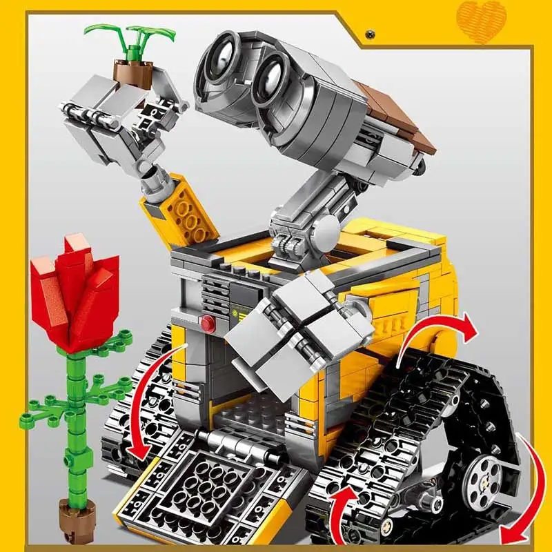 

687 RC Remote Control WALL E Robot figure Building Blocks Bricks DIY Toys gifts Compatible Idea Creator Technic For Children Kid
