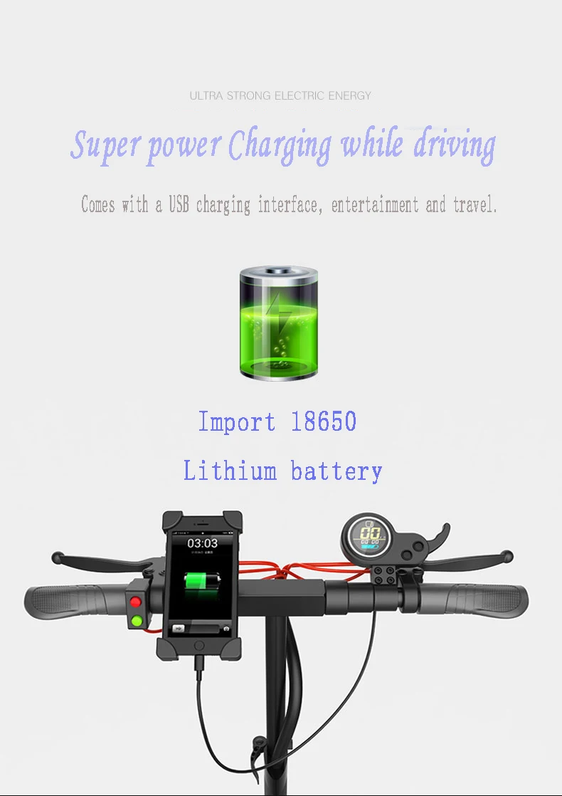10 Inch Electric Scooter Seat Two Wheels Electric Scooters Full Waterproof 48V 500W Portable Foldable Electric Scooter Adult (10)