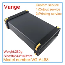 5 шт./лот экструдированный профиль корпус 96*33*140 мм 6063-T5 Алюминиевый Проект коробки корпуса для электрооборудования для печатная плата для управления производственным процессом