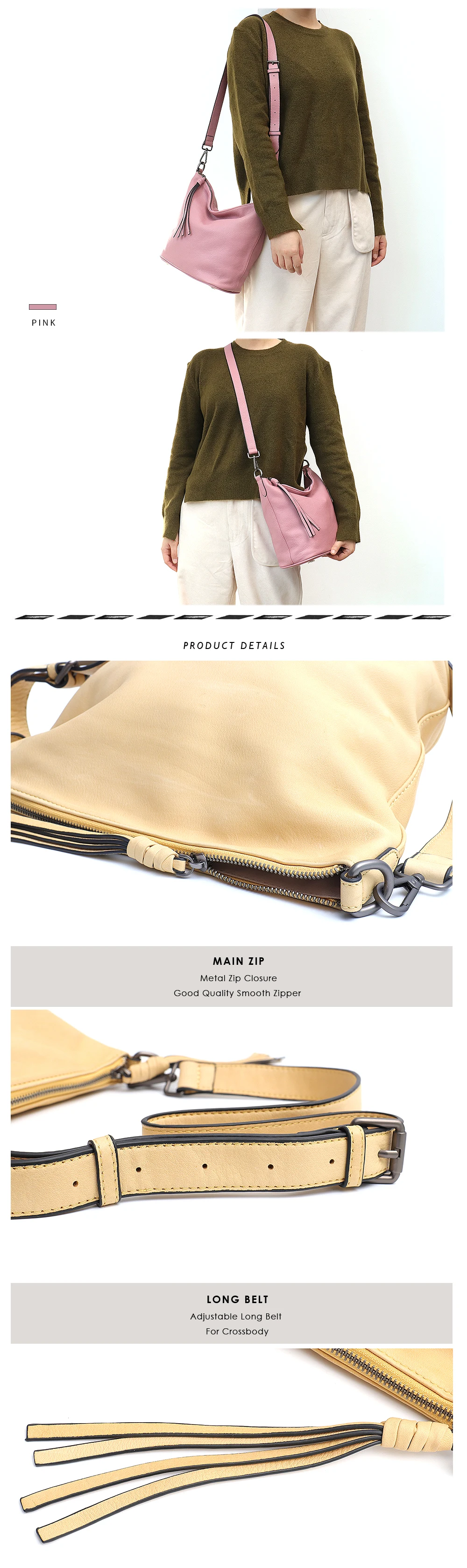 SC модная цветная сумка через плечо Macaron, сумка-мешок из натуральной кожи для девушек, мягкая кожаная сумка-хобо с кисточками, женская сумка-мессенджер