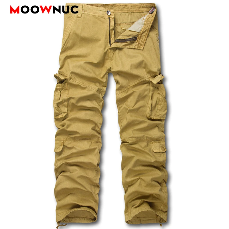 

Autumn Men's Cargo Pants Casual Hombre Cotton Military Style Outdoors Plus Size safari style Trousers Streetwear Male MOOWNUC