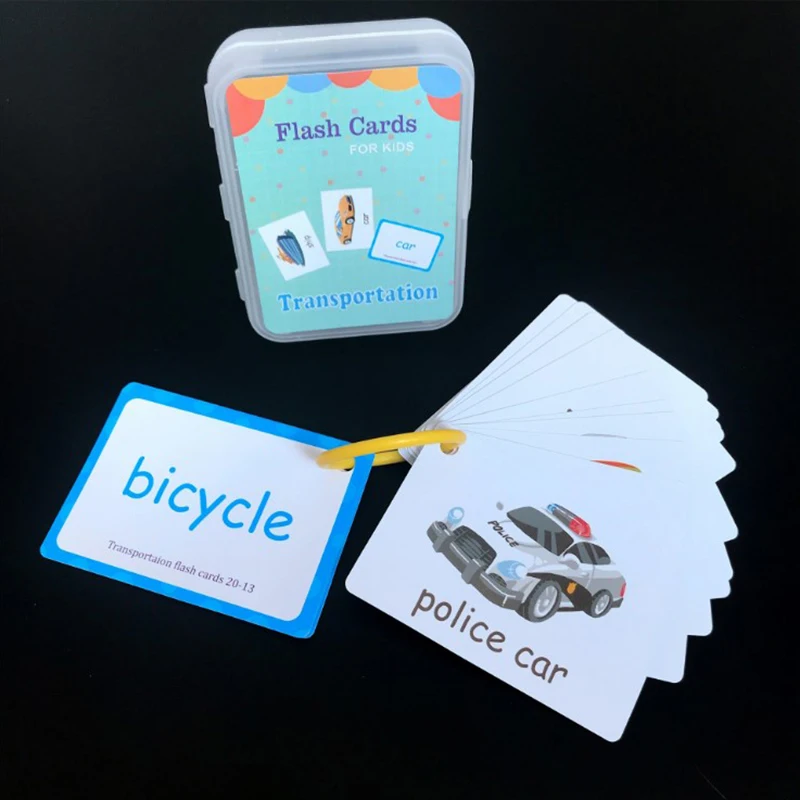 

Flashcard Transportation/Sport/Food Preschool Education Double-sided English Education Early Development Cards New Arrival
