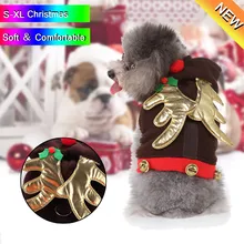 Жилет с рождественским принтом для домашних животных, кошек, собак, комплект со свитером, зимняя теплая одежда, платье-колокол для дома, Санта Клаус, Рождественская вечеринка 11,5