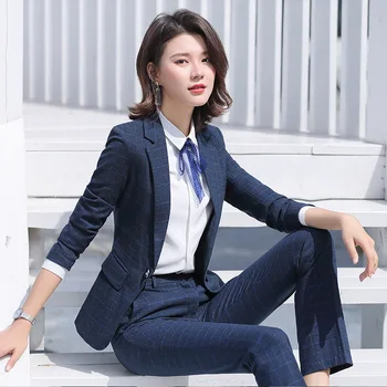 

Blue Grid 2020 Joker Ol Sexy Positive Pack Temperament Business Occupation Temperament Goddess Fan Yan876