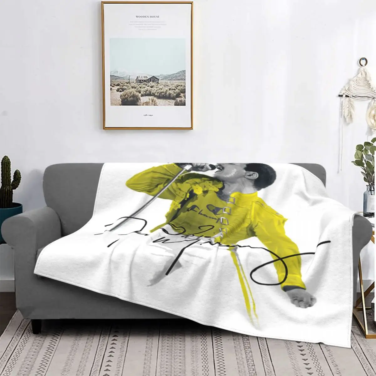 Freddie Mercury 1134 manta colcha de cama Anime плюш muselina Manta y toalla playa lujo | Дом и сад