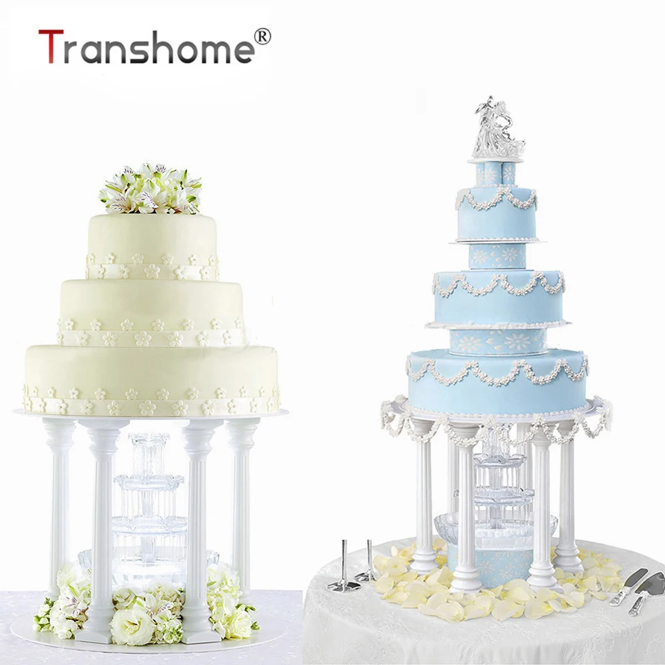 Transhome подставки для пирога 4 шт столбы многослойная декоративная стойка для торта поддержка стержня Пластиковая форма инструменты для украшения торта