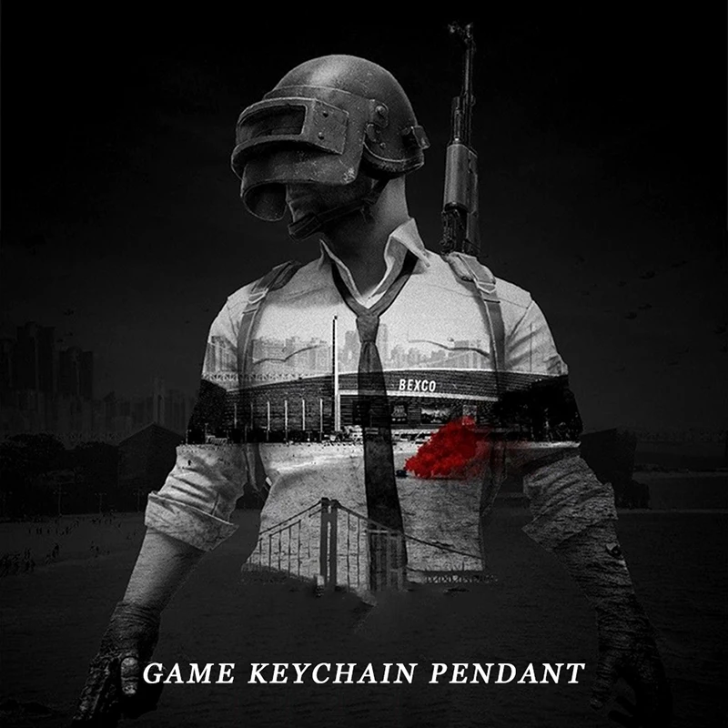 Мир Элитная игра кулон мини брелок пистолет игрушка металлический брелок пистолет Модель сувениры для мужчин автомобильный брелок для друга рождественские подарки