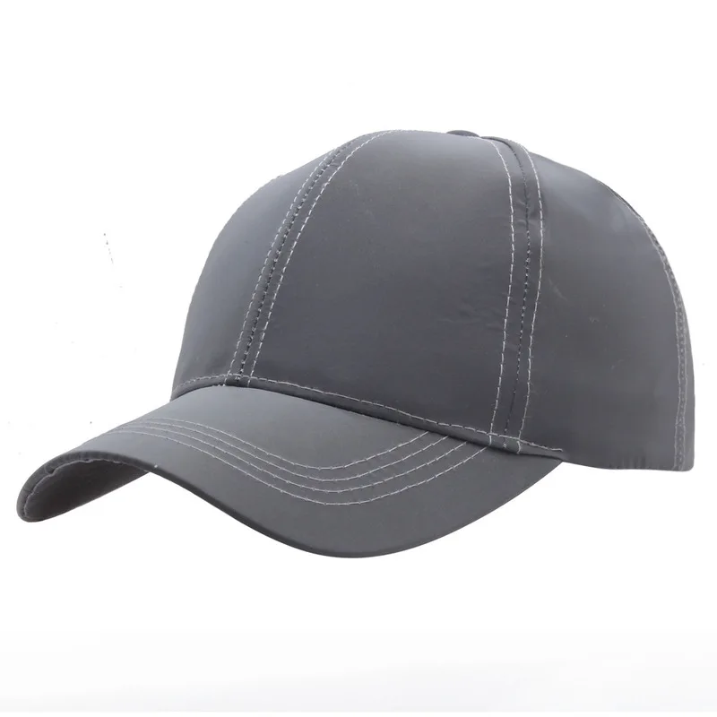 High quality lightweight reflective luminous cap men outdoor sports and  leisure  hip-hop baseball cap gray ladies sun  visor men's wool baseball cap