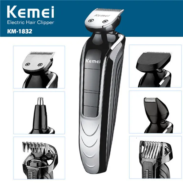 Kemei новая многофункциональная бритва триммер Водонепроницаемая электрическая Мужская бритва Регулируемая машинка для стрижки волос перезаряжаемая бритва KM-1832