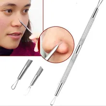 1 шт. двойная головка для удаления черных точек экстрактор для удаления игла для удаления прыщей кожи тег для удаления лица инструмент для очистки лица Comedone