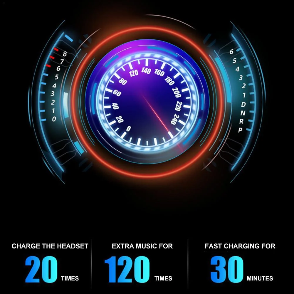Portable ABS F9 Wireless Bluetooth 5 0 Earpiece Touch Control In Ear Earphone LED Display With Charge Box
