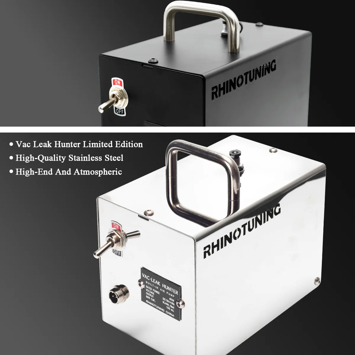 C F Car Advanced Chrome Smoke Machine 12v Built-IN Air Pump With 4 External Connection Interface For Automotive Leakage Detector