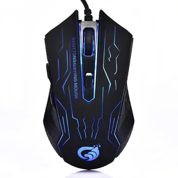 

Mute Wired Gaming Mouse 6 Buttons 2400 DPI Silent Click Optical Mice for PC Laptop Notebook Computer