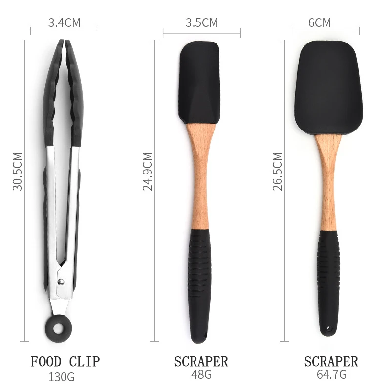 Silicone Wood Turner Spatula Brush Scraper Pasta Gloves Egg Beater Kitchen Accessories Baking Cooking Tools Kitchenware Cookware kitchen utensils