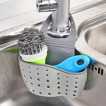 

Drain Rack Sink Shelf Soap Sponge Holder TPR home Useful Hang Sink Shelf Two Colors Bathroom Kitchen Storage Tools