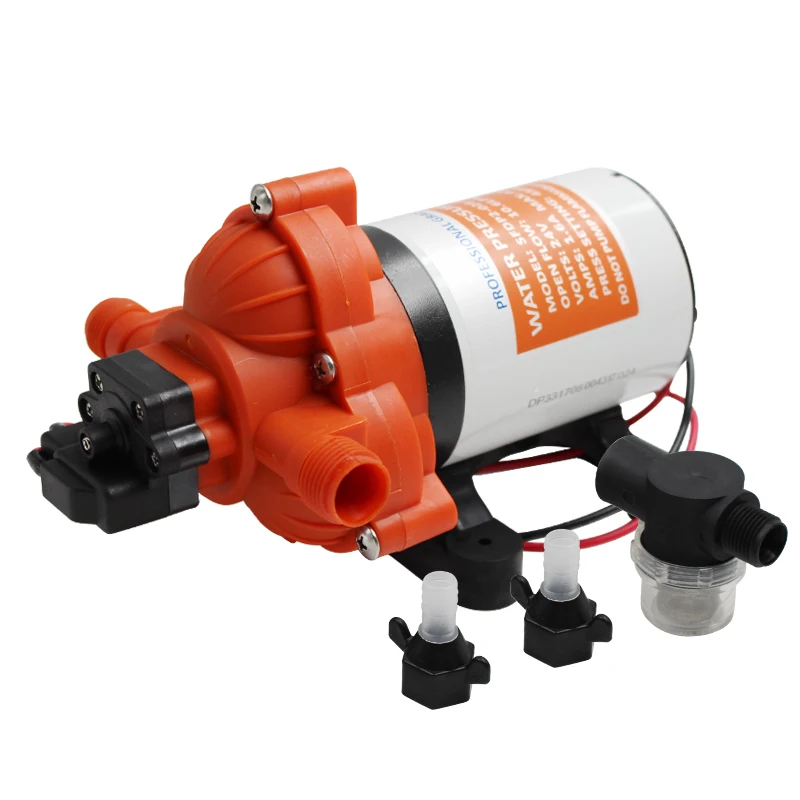 Электрический водяной насос постоянного тока 12V 24V самовсасывающий высокое Давление микро мембранный Водяной насос автоматический выключатель 10.6L/мин 45PSI