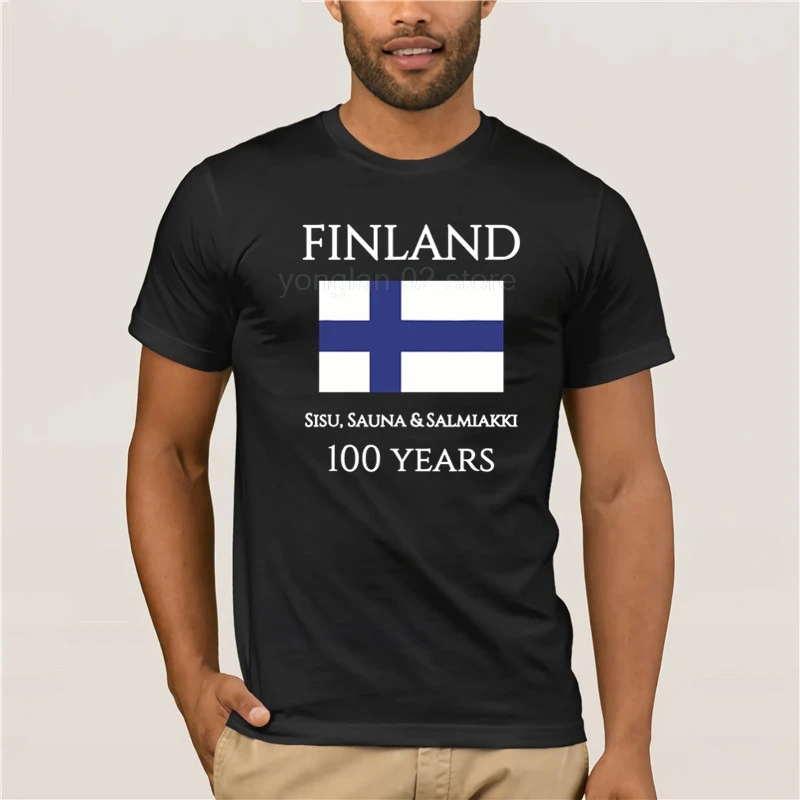 Новая летняя мужская повседневная футболка с принтом модная divertida Suomi Finland Camiseta de