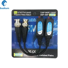 20 pces/10 pares 5mp cctv câmera bnc vídeo passivo balun para utp transceptor conector 2000ft distância torcido cabo até 300m