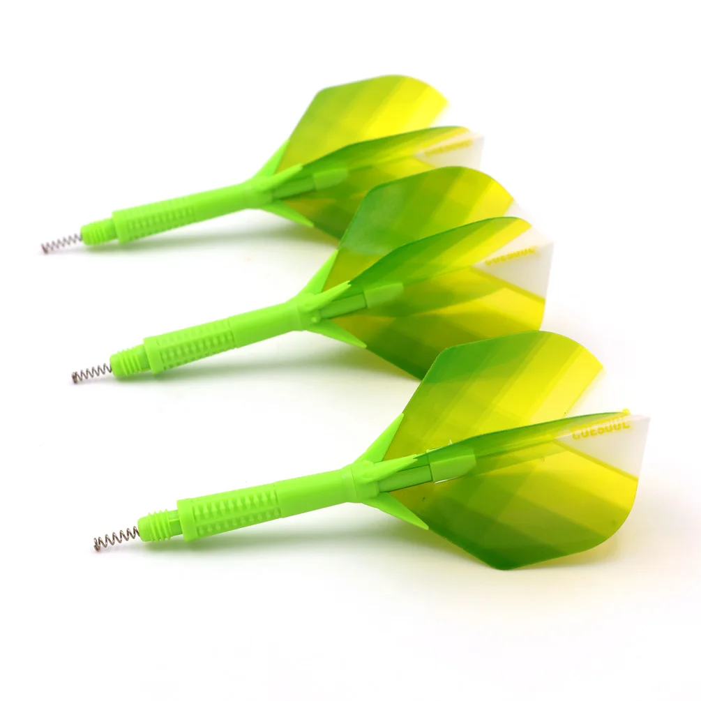 CUESOUL AK6 Dart Shaft with Foldable Flights Green Standard Shape-15mm/18.8mm/24.8mm /29.5mm/33.3mm