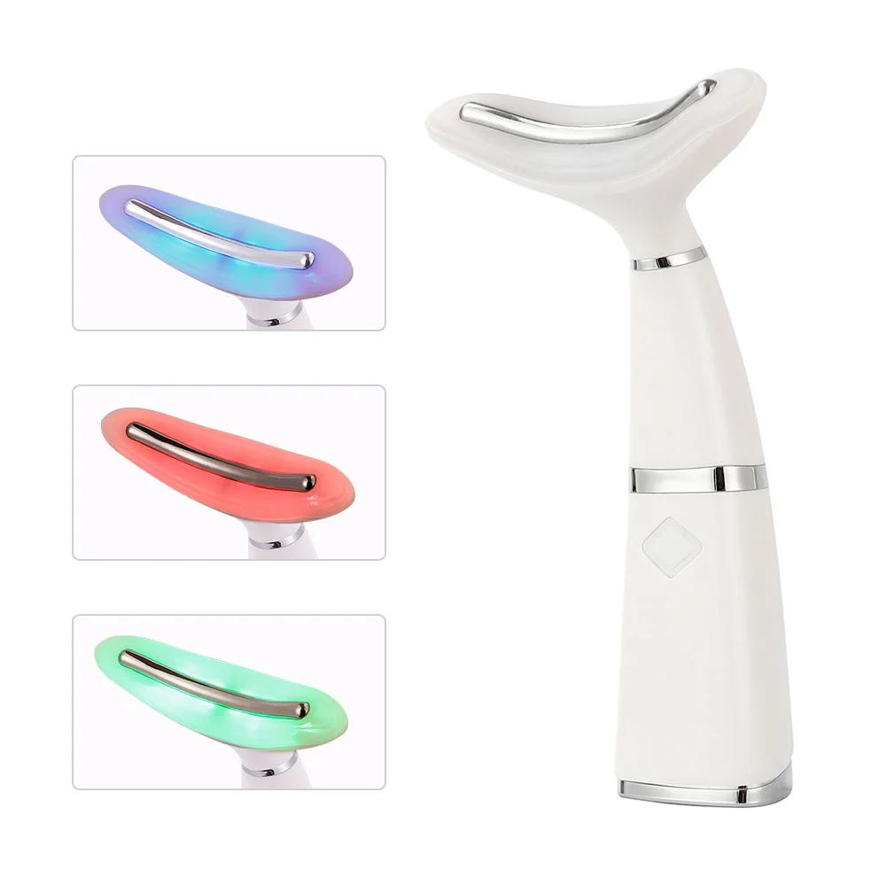 Remove Double Chin Neck Device LED Photon Heating Therapy Anti-Wrinkle Neck Care Tool Vibration Skin Lifting Tightening Massager