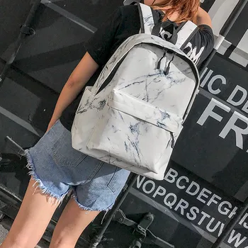 

Fashion backpack women Marble Pattern Backpacks Large Capacity Bags Package Shoulder Bags mochila feminina рюкзак женский#XB20