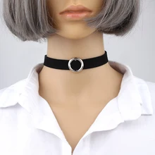 Nuevo 2019 marca Bijoux simple declaración negro amor corazón Chokers Collar para mujeres niñas regalo joyería Collier mujer Regalos(China)