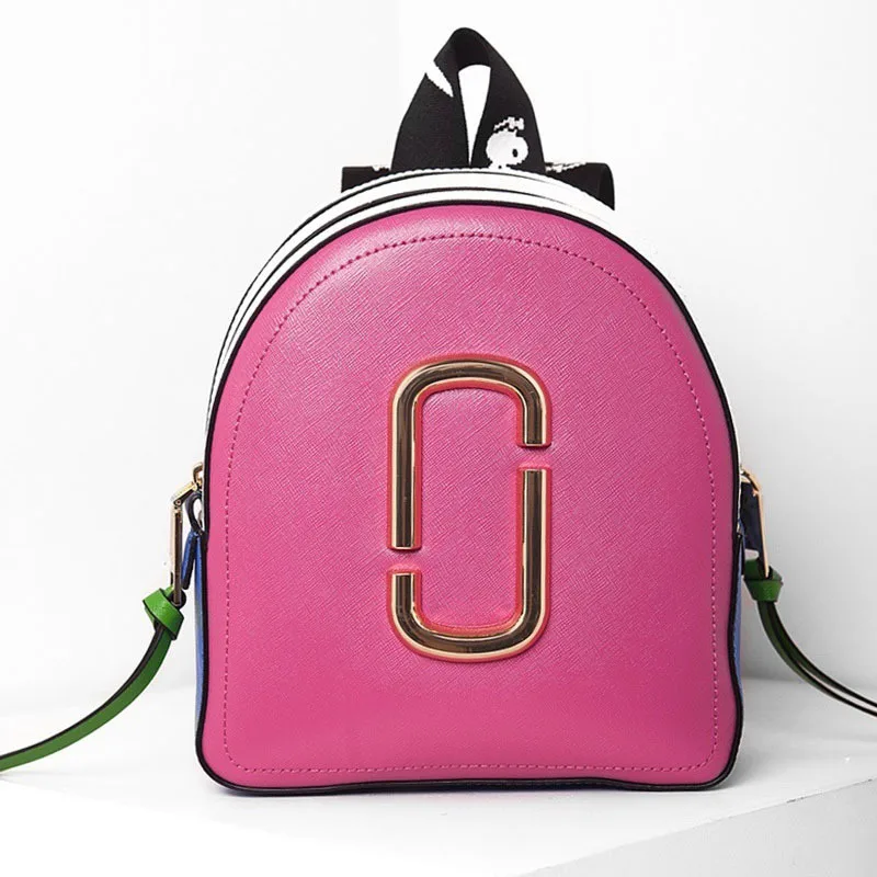 

High Quality Summer Designer Women Backpacks Bags Genuine Leather Women's Bags Korean Patchwork Backpack Travel Small Bag