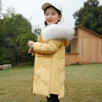 

Girls Winter Cotton Padded Jacket Outerwear New Fashion Hooded Thick Warm Children Parka High Quality 2019 Baby Girls Parkas