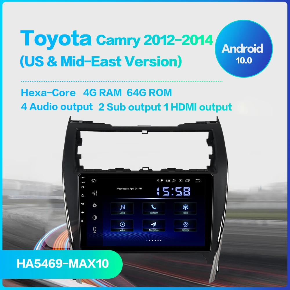 Dasaita 10 2 &quotIPS сенсорный экран Android 1 Din автомобильное радио для Toyota Camry 2012 2013 2014 США и
