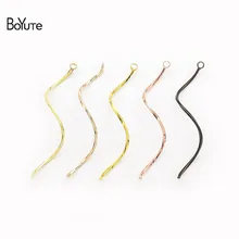 BoYuTe 20 шт 1*50 мм Металлические медные серьги, аксессуары, волнистый брусок, сделай сам, ручной работы, материал, ювелирное изделие