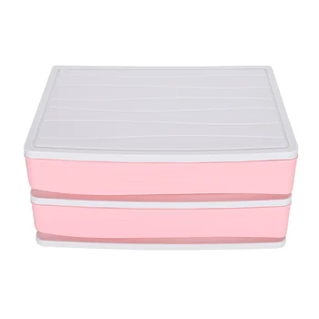 

box for jewelry jewerly box Double Layer Multi‑Functional Stackable Desktop Storage Box Notebook Organizer jewelry