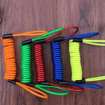 

Motorcycle Alarm Disc Lock Security Anti-Thief Motorbike Disc Lock Reminder Coil Cable Bicycle Wheel Disc Brake Spring Cable