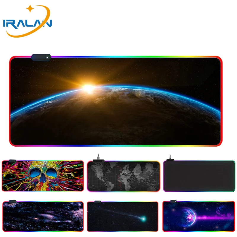 

LED Light Mousepad RGB Keyboard Cover Large Desk-mat with Backlight Carpet For Keyboard Desk Mat Mause Gamer Computer Mouse Pad