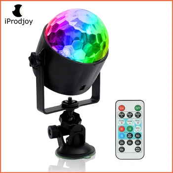 

Portable Car Disco Magic ball Remote Control Lamp LED Flash RGB Pink USB edecoration Music Sound Home Party Dj light