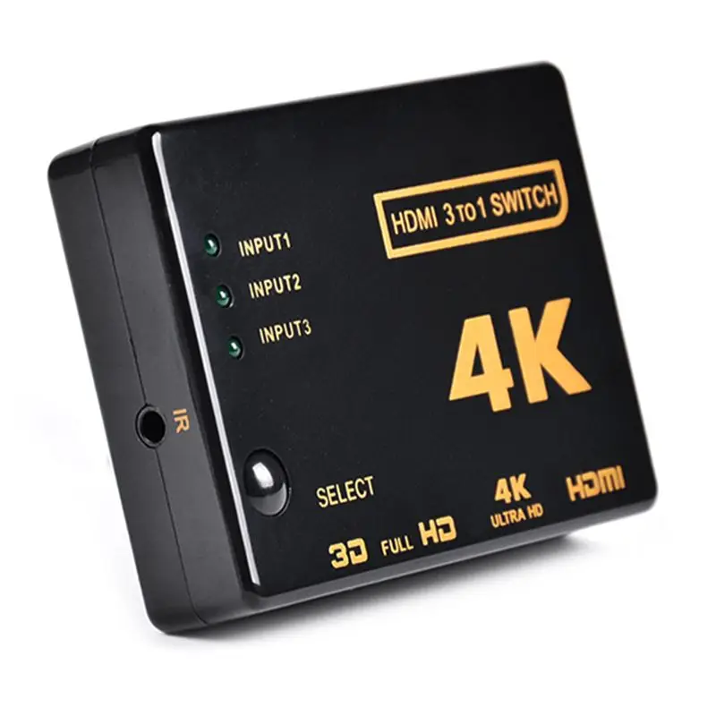 Мини-Коммутатор HDMI 4K HD1080P 3 5 переключатель порта hdmi селектор сплиттер с концентратором ИК пульт дистанционного управления для HD tv DVD tv BOX Z2