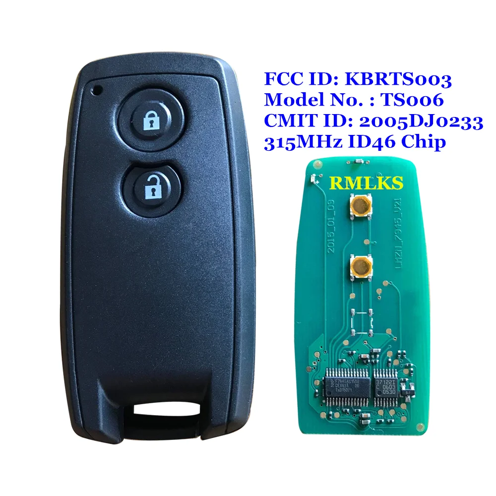 2 Button Remote key FOB Keyless 315MHz ID46 Fit For SUZUKI GRAND VITARA SWIFT 2 Button Remote key FOB Keyless 315MHz ID46 Fit For SUZUKI GRAND VITARA SWIFT