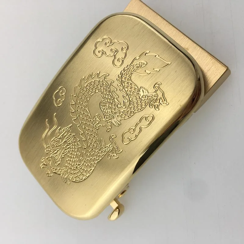 Meetee 1pc Solid Brass Belt Buckles Men Brushed Metal Automatic Buckle for Belt 33-34mm Waistband Belt Head DIY Leather Craft