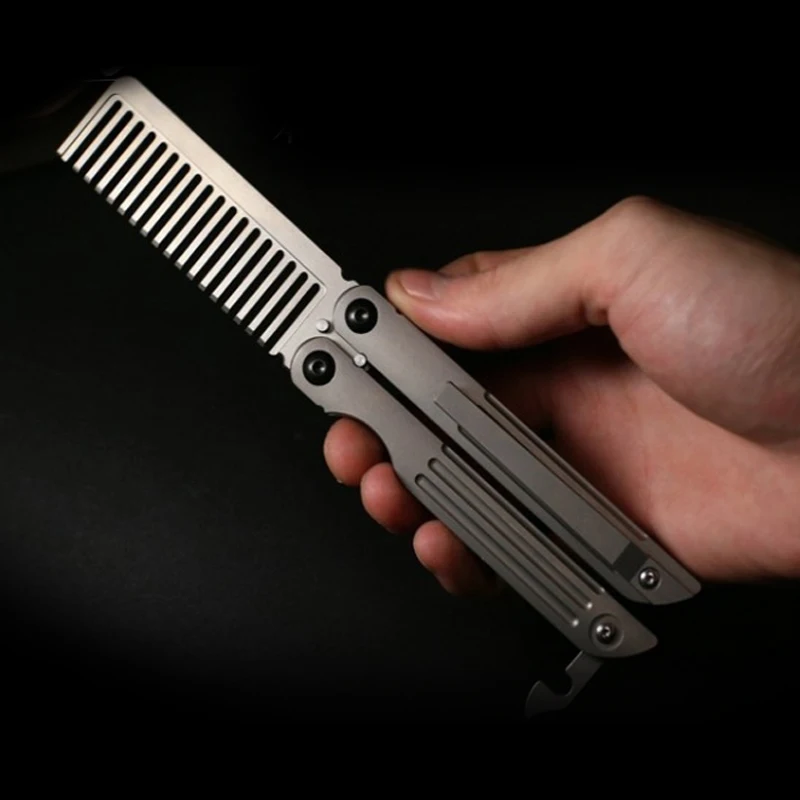 Titanium Outdoor Camping Travel Convenient Tactical Folding Comb TS-01 Titanium Outdoor Camping Travel Convenient Tactical Folding Comb TS-01