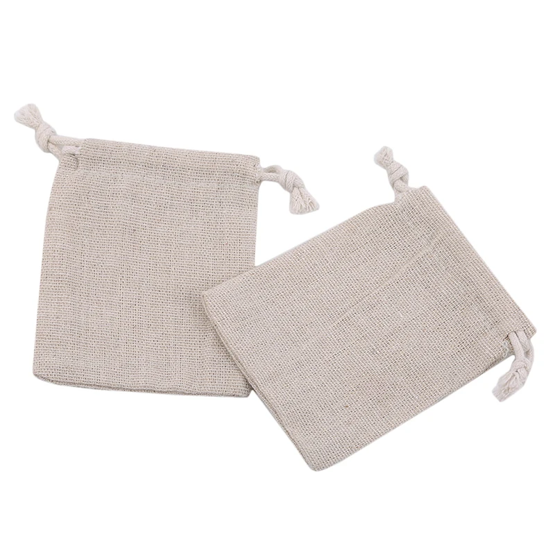 Linen Полотно, мешковина традиционные подарочные сумки конфеты ювелирные украшения в форме леденцов сумки для хранения для Рождества Одежда для свадьбы, дня рождения 50 шт./компл - Цвет: Linen