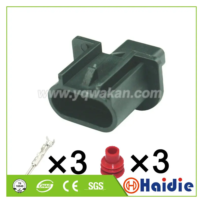 

3pin auto plastic housing cable plug wiring harness male connector