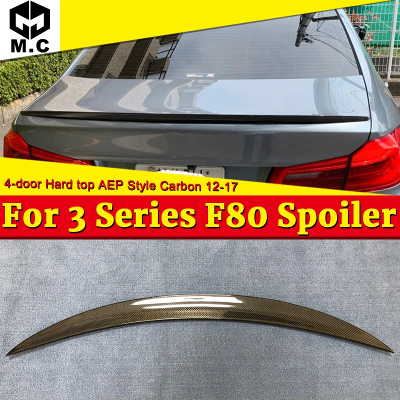 

For BMW F80 4-door rear trunk spoiler wing AEP style carbon fiber 3 series 318d 320i 320d 325d 328i 330d 335i M3 Wings 2012-16