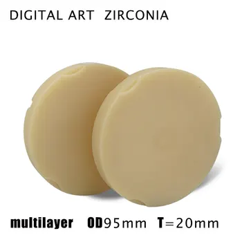 

Digitalart Lab Dental prostheses Full Denture dentin layer Pink PMMA Block thickness PMMAML95mm20mmA1-D4