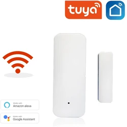 Tuya – capteur de porte WiFi intelligent, détecteur d'ouverture/fermeture de porte, alerte de Notification d'application WiFi/alarme de sécurité sonore avec Alexa Google Home 