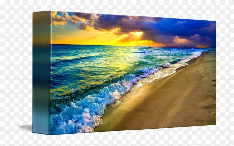 海水体水彩画水资源 海滩日落png图片素材免费下载 图片编号 Png素材网