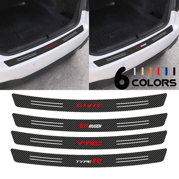 

1 PCS Car Rear Bumper Tail Trunk Protector Carbon Fiber Sticker Waterproof Anti Scratech for Honda CIVIC VETC TYPER MUGEN etc