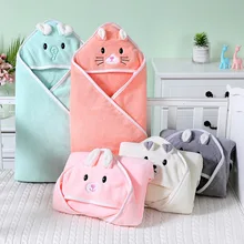 Serviettes à capuche pour bébé, peignoir pour nouveau né, serviette de bain Super douce, couverture chaude pour emmailloter les nourrissons, garçons et filles
