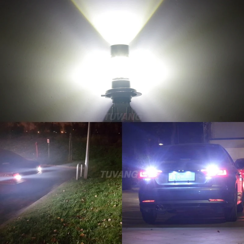 2x7440 W21/5 Вт Светодиодный светильник 100 Вт CREE чип XBD T20 DRL задние фонари Автомобильные дневные ходовые огни Тормозная лампа задний фонарь