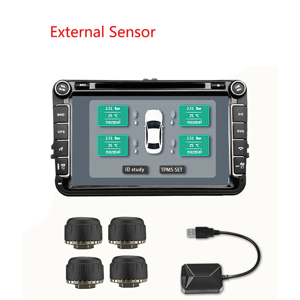 Internal Sensor Трансмиссия автомобиля легко установить универсальный цифровой для Android авто сигнализации сенсор USB TPMS модульный инструмент монитор давления в шинах - Тип: Internal Sensor