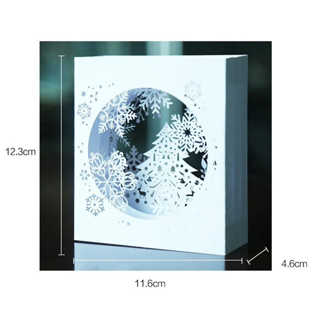 Рождественские открытки 3D открытки рождественские снежинка ручной работы на заказ поздравительные открытки Рождественские подарки сувенирные открытки